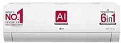 Lg 1 Ton 4 Star RS Q13JNYE 2023 Model Super Convertible 6 in 1 Cooling AI DUAL Inverter Split AC (Copper, HD Filter with Anti Virus protection, White)