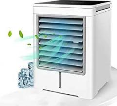 Mini Humidifier Purifier 3 Wind Speeds Cooling Fan with 500ML Water Tank & 7 Colors Light for Office Bedroom Personal Desk Air Conditioner Aitsite Air Cooler 