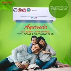 Sinfin 1.5 Ton Ayurveda Series Solar PCU Split Inverter AC (Copper Condenser, White)