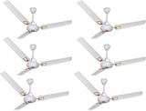 Activa 1200 mm 5 star Apsra Deco Ceiling Fan White Pack of Six