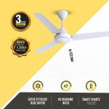 Gorilla Efficio Energy Saving 5 Star Rated 3 Blade Ceiling Fan With Remote Control and BLDC Motor, 1200mm White