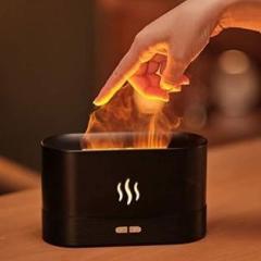 Capriyorn Aromatherapy Flame Humidifier Quiet Mist Humidifiers Aroma Air Diffusers Portable Room Air Purifier