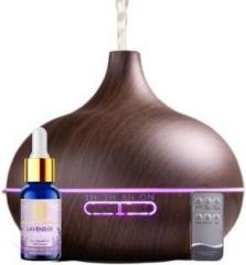 Divine Aroma 500ml Humidifier/Diffuser And Lavender Essential Oil For Home, Office & Bedroom Portable Room Air Purifier