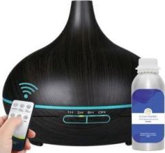 Divine Aroma Funnel Top Ultrasonic Aroma Diffuser & Aqua Marine Aroma Oil 100ml For Home Portable Room Air Purifier