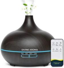 Divine Aroma Funnel Top Ultrasonic Aroma Diffuser & Lemon Pure Essential Oil For Home Portable Room Air Purifier