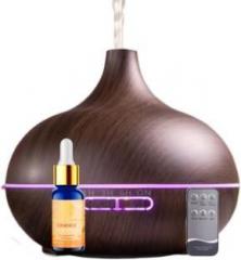 Divine Aroma Humidifier/Diffuser And Orange Essential Oil Combo Pack For Home & Office Portable Room Air Purifier
