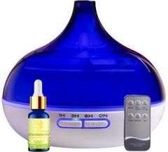 Divine Aroma Transparent Diffuser And Lemongrass Essential Oil Combo Pack For Home & Office Portable Room Air Purifier
