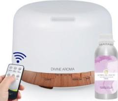 Divine Aroma White Ultrasonic Aroma Diffuser & Spring Blossom Aroma Oil For Home Fragrance Portable Room Air Purifier