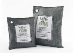 Moso Natural Air Purifying Bags Natural Odor Eliminator, Fragrance Free, Chemical Free, Odor Absorber Captures and Eliminates Odors, 2 Bags 1 200g & 1 500g Charcoal Color Portable Room Air Purifier