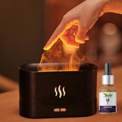 Nhb Boutique Aromatherapy Flame Light Quiet Aroma Humidifier With Lavender Essential Oil Portable Room Air Purifier