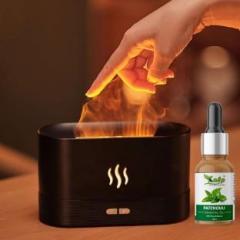 Nhb Boutique Aromatherapy Flame Light Quiet Aroma Humidifier With Patchouli Essential Oil Portable Room Air Purifier