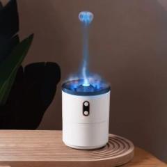 Ryuga Air Purifier Cool Mist Small Volcano Humidifier, Warm Red&Blue Fire Night Light Portable Room Air Purifier