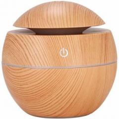 Seaspirit Round Wooden Mini USB Air Humidifier Air Freshener For Home, Office, Spa, Yoga With Wood Grain Design Portable Room Air Purifier