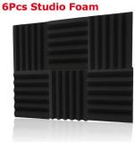6PCS Acoustic Foam Soundproofing Absorbing Foam Sponge Studio Room Wedge Tiles