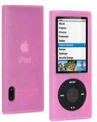 Amzer 85300 Silicone Skin Jelly Case Pink for iPod Nano 5th Gen
