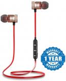 Captcha Magnetic Bluetooth Headphone/ In Ear Wireless Earphones With Mic Red.MagnetHeadset4.1