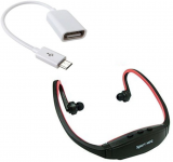 Captcha Micro USB OTG Cable with Wireless Sports MP3 Players Red.1stSporty+White.MicroUSBOTGCable