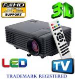 Everycom ORIGINAL 1920X1290 PIXEL FULL HD RD 805 LED PROJECTOR WITH HDMI CABLE TV VGA WITH INBUILT SPEAKER LED Projector 1920x1200 Pixels