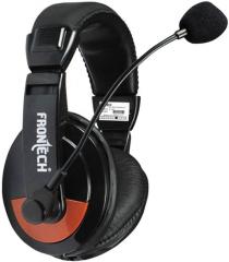 Frontech Jil 3442 On Ear Wired Headphone With Mic Black