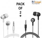 hitage Champ Super Bass HP 768 Pack of 2 In Ear Wired With Mic Headphones/Earphones
