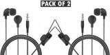 hitage HP 49+ PACK OF 2 BLACK In Ear Wired With Mic Headphones/Earphones