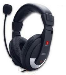 iBall rocky Over Ear Headset with Mic Black