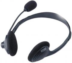 Intex Standard Over Ear Wired Headphones With Mic Black
