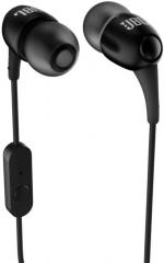 JBL T100A On Ear Wired Headphones With Mic Black