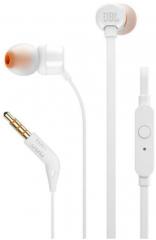 JBL T110A In Ear Wired Earphones With Mic White