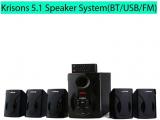 Krisons Smiley 5.1 Bluetooth Multimedia Wooden Speaker System For Home/Theatre Use