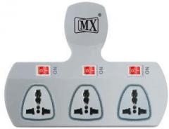 Mx 3 Pin 3 Way Universal Adaptor 5 Amp With Individual Switch