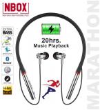 NBOX MARATHON 20 HOURS MUSIC PLAYBACK IPX4 4D BASS SPORT Bluetooth headphone / Bluetooth earphone Magnetic Bluetooth Neckband Grey