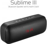 Portronics Sublime III POR 622 9W Portable Bluetooth Stereo Speaker with Alarm Clock, Aux, FM, SD Card, In built Mic & USB