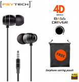 Psytech 4D BASS DRIVER METAL BASS In Ear Wired With Mic Headphones/Earphones