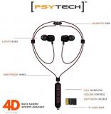 Psytech 4D Bass Magnetic Serie handsfree Bluetooth headphone tf Card Slot Neckband Wireless Earphones With Mic