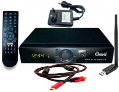 Quartz Wi Fi MPEG 4 Full HD PVR Digital Satellite Receiver With Wi Fi Dongle and HDMI Cable