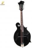 SENRHY F Style 8 Strings Black Mandolin With Rosewood Steel String Adjustable Bridge Music Instrument With Bag And 2 Picks