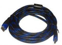 Sheen High Quality Nylon Rope Style 5 Metre Hdmi Cable Version Blue & Black