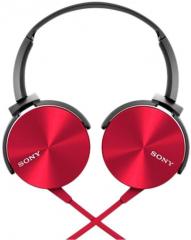 Sony Mdr Xb 450ap Extra Bass Headphones With Mic Red
