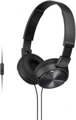 Sony MDR ZX310AP Over Ear Wired Headphones With Mic Black