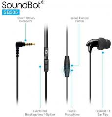 SoundBot SB305 Ear Buds Wired Earphones With Mic