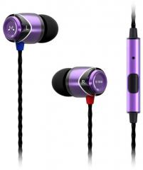 Soundmagic E10s In Ear Earphones With Mic Purple & Black