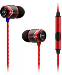 Soundmagic E10s In Ear Earphones With Mic Red & Black
