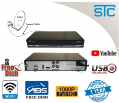 STC HD Free view DVB S2 WiFi Set Top Box H 101 FTA Multimedia Player