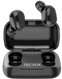 Tecsox MiniPods Ear Buds Wireless With Mic Headphones/Earphones Black
