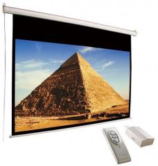 Telon Motorised Projector Screen Size: 84X48/213 cmX122 cm In 16:9 Video Format In Imported Matt White Fabric With Remote