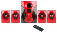 Vsure VHT 4003 AUDIO HOME THEATER SPEAKER SYSTEM WITH USB & FM RED&BLACK