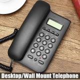 Wall Mount Telephone Desktop Corded Phone Caller Home Office Landline Black