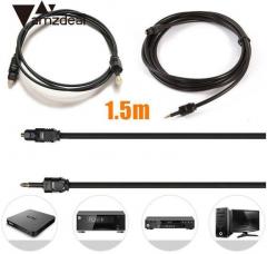 WowObjects 1.5m For Toslink To Mini Toslink 3.5mm Digital Optical Optic SPDIF Audio Cable Portable Digital Cables Accessories