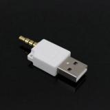 WowObjects 3.5mm Jack Plug Male to USB Male Charger Data Charging Sync Adapter for ipod Shuffle 1nd 2nd